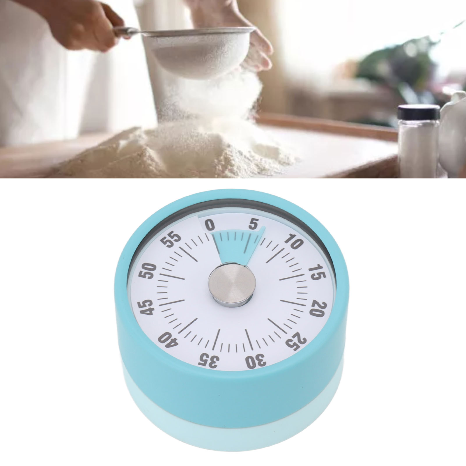 Home Cooking In - Mechaniczny minutnik kuchenny ze stali nierdzewnej