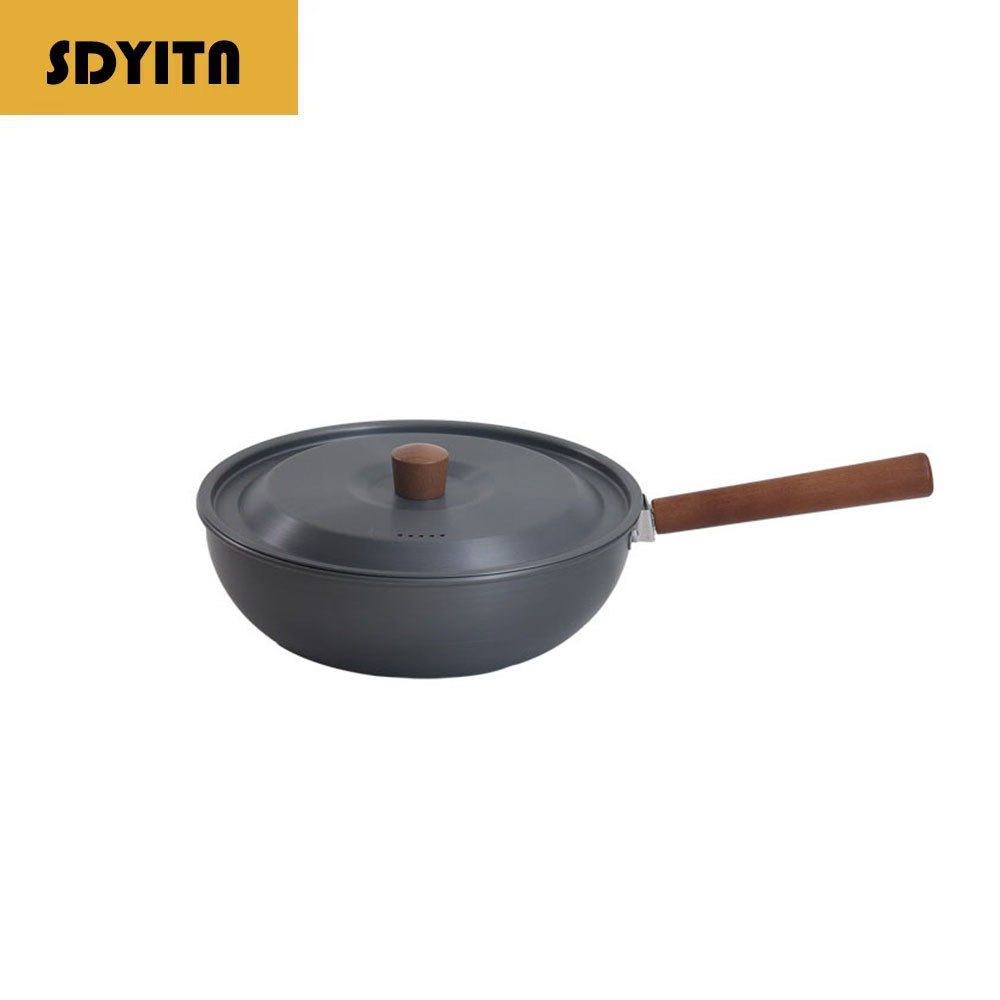 Home Cooking In Chinese - Aluminiowa patelnia wok na zewnątrz z